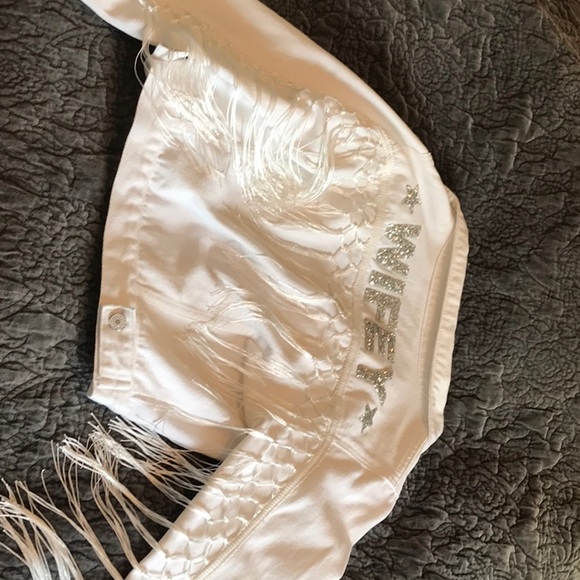 WIFEY jean jacket with frills - Picture 2 of 3